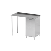 AR-L31 - стол, нержавеющая сталь, 2 полки
