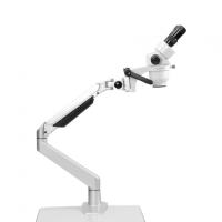 ALLTION ASM-0745TS – тринокулярный зуботехнический стереомикроскоп с плавным увеличением 7x-45x, на кронштейне с настольным креплением